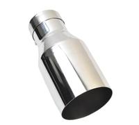 Buse D'admission D'air 2,5 Pouces Orifice D'échappement 4 Pouces Tuyau D'échappement Acier Inoxydable 9 Pouces Longueur Totale Angle Argentée(IN76-OUT89MM)