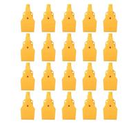 Buse d'air à jet plat, 20 buses de pulvérisation d'air BSPT de 6,35 mm pour séchage et refroidissement, buse de soufflage en ABS jaune avec 3 trous