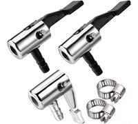 Buse d'air verrouillable de 35,6 cm, lot de 3 connecteurs de tuyau de gonflage de pneus portables avec indice de 200 PSI et pince à vis sans fin pour réparation et entretien automobiles