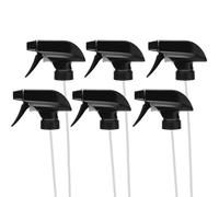Buse D'arrosage Manuelle 6 Pièces Noir, Réglable, pour Jardin | Filetage 28 Dents, Structure Plastique et Métal, Poignée à Gâchette, pour Arrosage Doux des Plantes