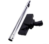 Buse d'aspirateur avec adaptateur de 35 mm et tube télescopique, brosse combinée pivotante pour sols durs et tapis, tube en acier inoxydable robuste pour tous les aspirateurs avec raccord de 35 mm