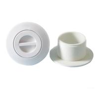 Buse d'aspiration de piscine 5,1 cm blanc ABS PVC connecteur de rechange pour équipement de traitement de l'eau, entrée murale avec débit efficace, installation facile, matériau sûr