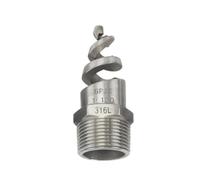 Buse d'atomisation à cône spiralé Buse spirale en acier inoxydable 316L SPJT, plusieurs tailles, chasse/pas de chasse, filetage mâle(Polished,1-1/2")