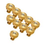 Buse d'atomisation basse pression en laiton, tête de pulvérisation à brume fine, filetage 10/24 UNC, pour serre, contrôle de la poussière de chantier de construction 10 pièc Thread length 9.5mm 0.4mm