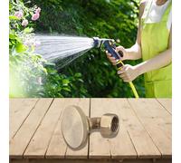 Buse d'atomisation réglable en laiton avec 7 trous pour tuyau M14 conçue pour une distribution efficace de l'eau dans l'agriculture et le jardin (buse droite)