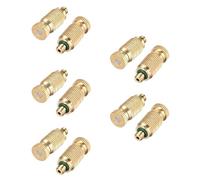 Buse d'atomiseur haute pression 50 pièces, buses de brumisation en laiton pour système refroidissement extérieur, aménagement paysager, irrigation serre, humidification l 2 sections Orifice Dia 0.5mm