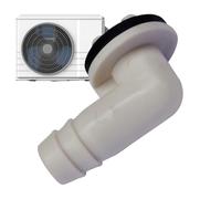 Buse de bec de tuyau de vidange - Connecteur coudé en PVC universel pour tuyau AC - Accessoire de drainage extérieur - Solution de débit d'eau AC multifonction | Buse durable pour techniciens à