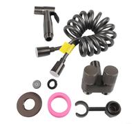 Buse de bidet de toilette, pulvérisateur de rinçage haute pression, compagnon de robinet d'eau sanitaire de salle de bain pour femme pour lavage à la maison (gris foncé B)