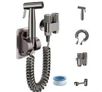 Buse de bidet de toilette, pulvérisateur de rinçage haute pression, compagnon de robinet d'eau sanitaire de salle de bain pour femme pour lavage à la maison (argent B)