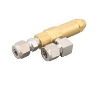 Buse de brûleur d'huile usée à double siphon pour chaudière à huile lourde, injecteur de carburant en laiton et acier inoxydable avec angle de pulvérisation réglable et design anti-encrassement (0,5