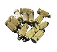 Buse de brumisation d'eau à basse pression, 50 pièces, têtes en laiton pour système refroidissement extérieur, jardinage, pulvérisation d'atomisation haute ensemble rempl 2 sections Orifice Dia 0.5mm