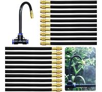 Buse de brumisation, Dujelixa Buse de pulvérisation laiton 30 cm réglage universel avec tuyau d'eau 8 mm de diamètre extérieur, d'irrigation l'arrosage, pour jardin de terrasse de pelouse (20 pièces)