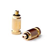 Buse de brumisation en laiton 50 pièces, pulvérisation haute pression extérieure anti-goutte, tête pulvérisation, système brumisation, conseils pour l'aménagement paysage 2 sections Orifice Dia 0.5mm