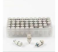 Buse de brumisation en laiton 50 pièces - Tête de pulvérisation de brumisation de diamètre d'orifice fileté de 3/16 pouces de 0,1 à 0,8 mm pour système Stainless Steel-2 Sections 0.5mm hole diameter