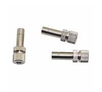 Buse de brumisation fine à insertion rapide basse pression, 2 étages, 0,1 à 0,8 mm, interface 6 mm, cuivrée nickelée, avec raccord en T (1 pièce)(0.3mm Nozzle)