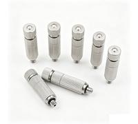Buse de brumisation haute pression, 50 buses de brumisation en laiton pour système de refroidissement, tête de pulvérisation anti-goutte pour aménagement paysager et hum 5 sections Orifice Dia 0.4mm