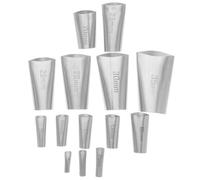 Buse de Calfeutrage Embout Canard en Acier Inoxydable, 14 Pièces | Tête Spéciale, Tailles 5 à 35mm, pour Vitrages et Bordures de Carrelage, Usage Pro