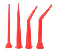 Buse de Calfeutrage Rallongée, Embouts Filetés Courbes et Longs | Kit de Quatre Embouts, Accès aux Angles Serrés, pour Fenêtres et Plinthes, Usage Extérieur