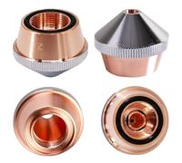 Buse de découpe de métal au Laser à Fiber, Interface en cuivre M14 simple Double couche, diamètre 28mm, hauteur 22mm, 0.8 à 5.0mm Double 1.2mm