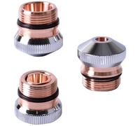 Buse de découpe Laser à Fiber chromée H15, filetage M12, tête de découpe Laser simple et Double couche, buse Dia 15/17mm, paquet de 2 Single-OD:17mm 1.4mm