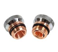 Buse de découpe laser à fibre chromée hauteur H15, filetage M12 buse laser simple double couche diamètre 15/17 mm - 2 pièces Double-OD:17mm 3.0mm