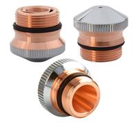 Buse de découpe Laser pour Machine CNC Laser à Fiber, buse en métal chromé H15 M12 simple Double couche Dia 15/17mm, 2 paquets Single-OD:15mm 5.0mm