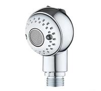 Buse de douche avec interrupteur à deux vitesses et poignée ergonomique, pommeau de douche sphérique en ABS réglable pour salon, maison, bain d'animaux, lavage des enfants (acier inoxydable)