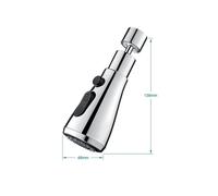 Buse de douche pivotante pour robinet de cuisine Argent