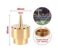 Buse De Fontaine À Filetage Femelle En Laiton,Colonne D'eau De Feu D'artifice,Fontaine De Jardin,Parc,Sécuritaires,Paysage,Musique,1/4 Po,1/2 Po,3/4 Po,1 Po,1.5 Po,2 Po - Type 1i2 Inch