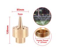 Buse De Fontaine À Filetage Femelle En Laiton,Colonne D'eau De Feu D'artifice,Fontaine De Jardin,Parc,Sécuritaires,Paysage,Musique,1/4 Po,1/2 Po,3/4 Po,1 Po,1.5 Po,2 Po - Type 2 Inch