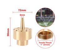 Buse De Fontaine À Filetage Femelle En Laiton,Colonne D'eau De Feu D'artifice,Fontaine De Jardin,Parc,Sécuritaires,Paysage,Musique,1/4 Po,1/2 Po,3/4 Po,1 Po,1.5 Po,2 Po - Type 1 Inch