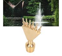 Buse de Fontaine en Laiton G2 DN50 - Buse de Fontaine de Style Colonne Fontaine D'étang de Jardin Buse d'eau pour Arroseur à Diffusion Poreuse Tête de Pulvérisation Dorée