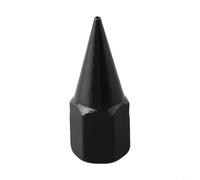 Buse de graisse professionnelle à bouche plate - Pointe d'étanchéité haute pression 14 000 PSI pour lubrification des angles morts dans le garage (bouche pointue noire)