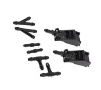 Buse de Lave-Glace 6E0955985B pour VW Golf Jetta Beetle Passat Touareg - Gicleur d'essuie-Glace Avant avec 2 raccords de Tuyau en Y - Plastique Noir,1 Jeu