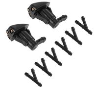Buse de Lave-Glace Compatible avec Hyundai Tucson 2005-2010 Kia Sportage 2005-2010 OE# 986302E500 986302E100 Gicleur d'essuie-Glace Avant avec 6 connecteurs de Tuyau en Y Plastique Noir