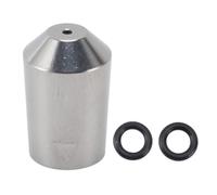 Buse de machine à café en acier inoxydable, embout de lance à vapeur de remplacement pour Rancilio, bec verseur à mousse de lait de 21 mm avec joints pour machines à expresso (Trou unique)