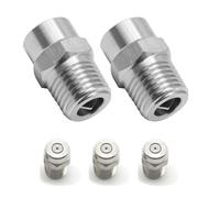 Buse de nettoyage, buse d'angle pulvérisation, haute pression, nettoyeur surface 0/15/25/40 degrés, acier inoxydable, 4500 psi, 1/4" mâle non verbal, filetée(0° Spray hole diameter 1.449mm(0.057in))