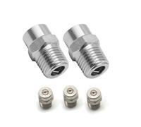 Buse de nettoyage, buse d'angle pulvérisation, haute pression, nettoyeur surface 0/15/25/40 degrés, acier inoxydable, 4500 psi, 1/4" mâle non verbal, filetée(40° Spray hole diameter 1.070mm(0.042in))