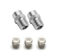 Buse de nettoyage, buse d'angle pulvérisation, haute pression, nettoyeur surface 0/15/25/40 degrés, acier inoxydable, 4500 psi, 1/4" mâle non verbal, filetée(15° Spray hole diameter 1.31lmm(0.051in))