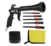 Buse de nettoyage d'air avec protection en caoutchouc et débit d'air réglable en laiton - Idéale pour