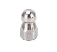 Buse de nettoyeur haute pression 5 000 psi en acier inoxydable pour nettoyage de tuyaux, dragage, nettoyage, égout, évier, toilettes (BALL TEAUD FRANT 1 arrière 3 trous G1 / 4in)