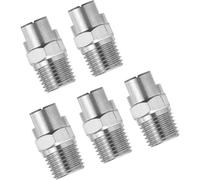 Buse de nettoyeur haute pression, embouts buse pulvérisation en acier inoxydable 1/8 1/4 3/8 1/2 BSPT filetage mâle for machines à laver, lot 5(No.05: 1/8 (1.4 Mm Aperture),5pcs)