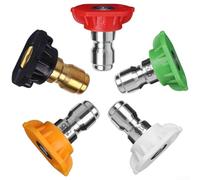 Buse de nettoyeur haute pression en acier inoxydable 6,35 mm à connexion rapide compatible avec type A, type B, type D, AR, Dawoo, pointes de pulvérisation jusqu'à 160 bar pour Karcher, Bosch, Nilfisk