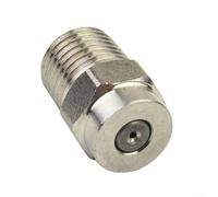 Buse de nettoyeur haute pression en acier inoxydable 6,35 mm NPT 2,5 Orifice 4000 psi Embout de pulvérisation de rechange pour balai à eau et nettoyeur de châssis Argenté (0°)