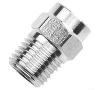 Buse de nettoyeur haute pression en acier inoxydable avec orifice usiné avec précision et raccord NPT mâle 6,35 mm pour une sortie de pulvérisation constante (40°)