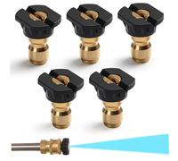 Buse de nettoyeur haute pression, paquet de 5 embouts nettoyeur haute pression, embouts buse à connexion rapide 1/4 pouces avec 0° 15° 25° 40° et angles savon, embout d'alimentation en ac