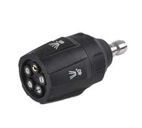 Buse de nettoyeur haute pression réglable 5 en 1 avec modes de pulvérisation multi-degrés et connexion rapide de 6,35 mm, tête de nettoyage rotative haute pression pour trottoirs, terrasses, murs