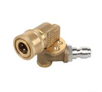 Buse de nettoyeur haute pression réglable à 360° en cuivre de 6,35 mm avec 3 vitesses et 5 à 7 réglages d'angle pour machines de nettoyage haute pression (joint cinquième vitesse)