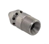 Buse de nettoyeur haute pression robuste pour le nettoyage des canalisations, raccord rapide mâle de 1,9 cm, jet d'égout rotatif à 9 jets, embout de dragage en acier inoxydable (filetage 3/8)