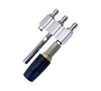 Buse de nettoyeur haute pression robuste triple fonction 6,35 mm, connexion rapide pour véhicule de jardin, usage domestique, embout de nettoyeur haute pression en laiton et acier inoxydable